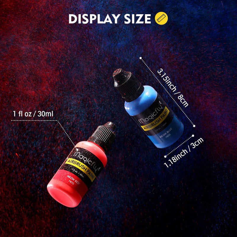 ماجيك فلاي مجموعة طلاء ماجيك فلاي للرش بالبخاخ، 16 لونًا من طلاء الأكريليك للرش بالبخاخ (30 مل/1 أونصة)، جاهزة للرش، ألوان معتمة ونيون، أساس مائي، مجموعة طلاء ممتازة للرش بالبخاخ للمبتدئين والهواة والفنانين - Image 3